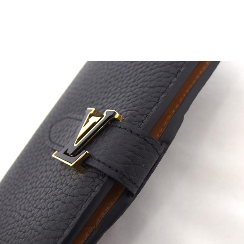 LV ルイ・ヴィトン 二つ折り長財布 トリヨンレザー/ヴェルティカル・ウォレット/ノワール/M81330//ICチ**/Aランク/04
