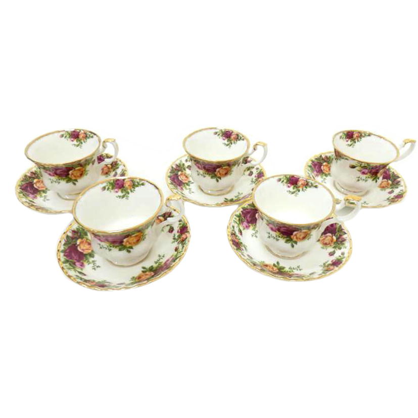 ROYAL ALBERT/カップ&ソーサー5客//Old Country Rose/ABランク/88