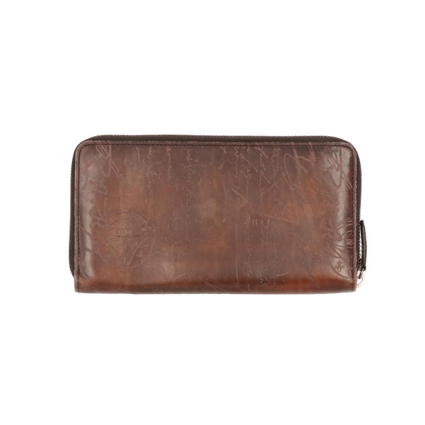 Berluti ベルルッティ/イタウバカリグラフィーラウンドファスナーロングウォレット//E0117/ABランク/75