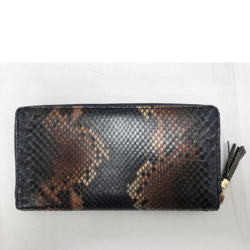 GUCCI グッチ/インターロッキングG パイソン ラウンドファスナー財布/308004//114*/Bランク/51