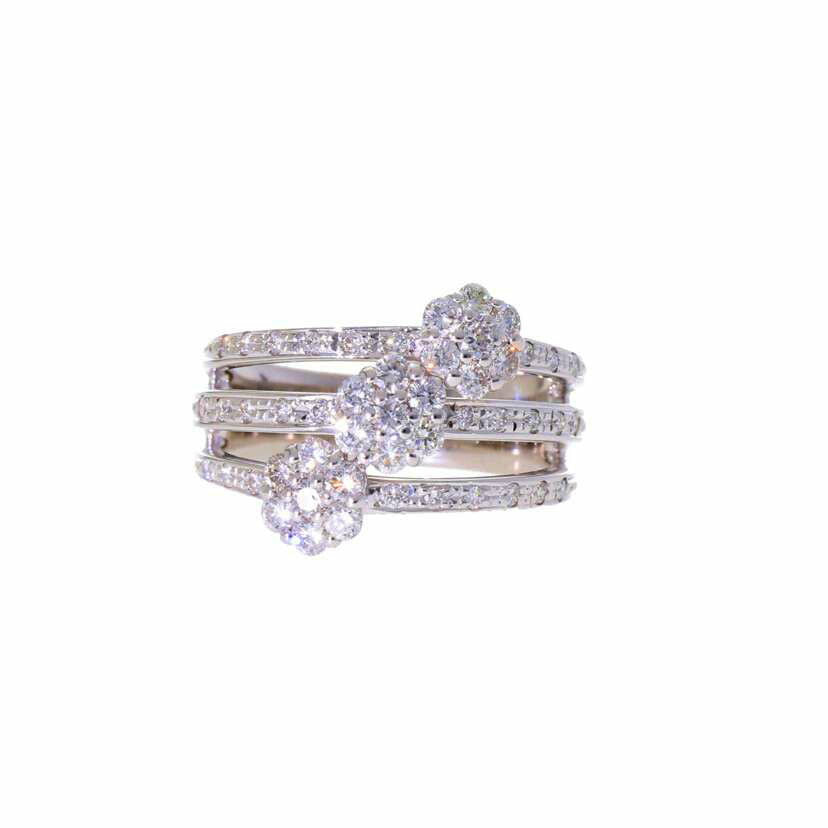 / K18WGダイヤリング0.80ct//Aランク/75
