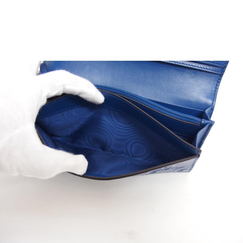 GUCCI グッチ/GGエンボス/二つ折り長財布/ブルー/625566//214*/Aランク/04