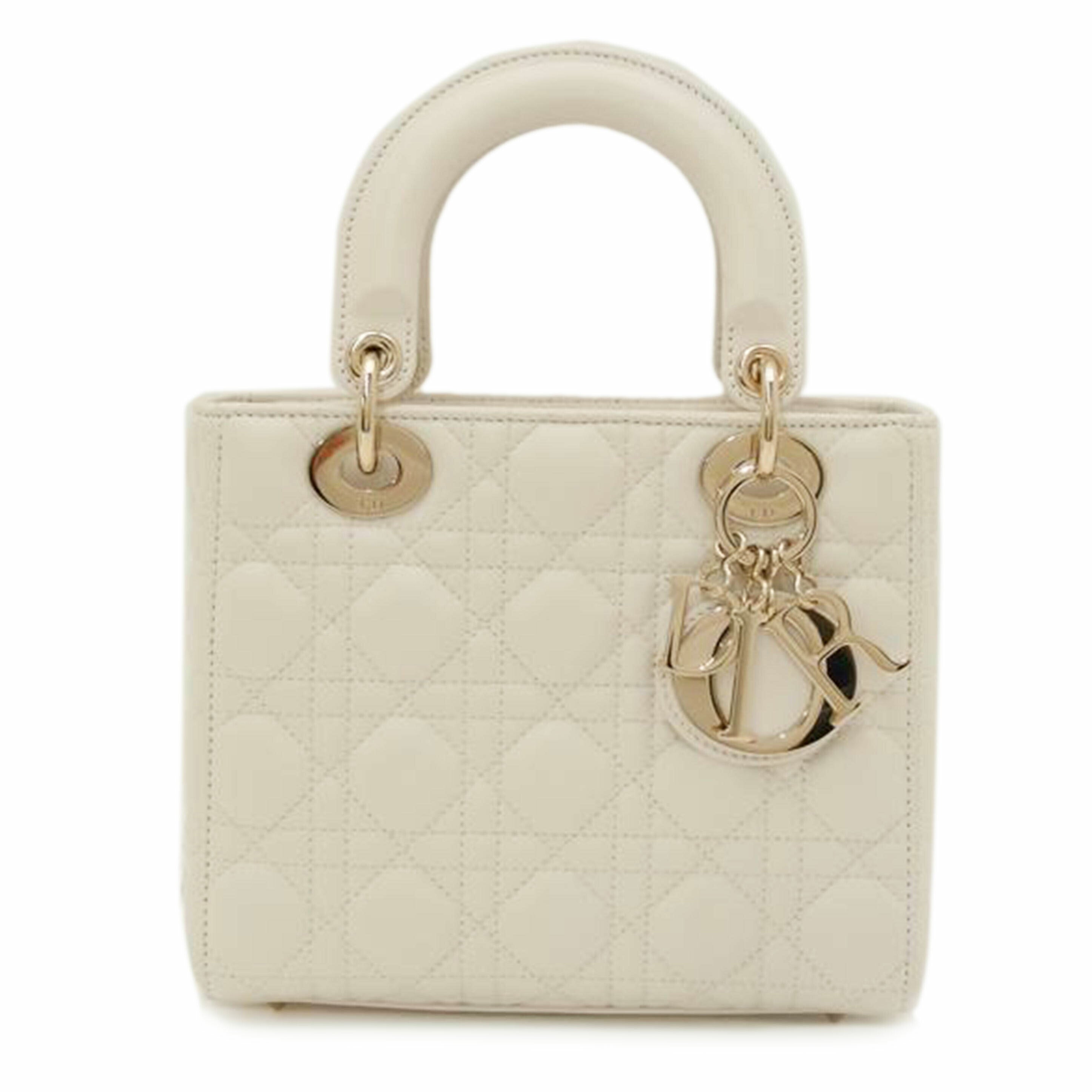 DIOR ディオール ハンドバッグ カナージュ ラムスキン レディース/レディディオール・MY ABCDIOR/ホワイト/MO538OCAL M030//04-MA-0291/SAランク/69