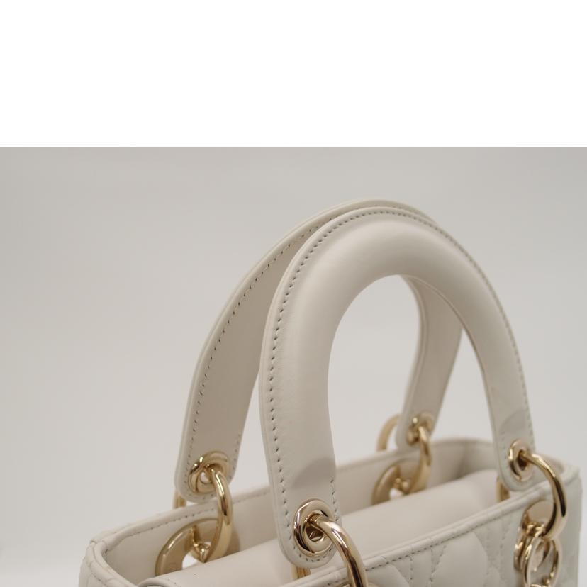 DIOR ディオール ハンドバッグ カナージュ ラムスキン レディース/レディディオール・MY ABCDIOR/ホワイト/MO538OCAL M030//04-MA-0291/SAランク/69