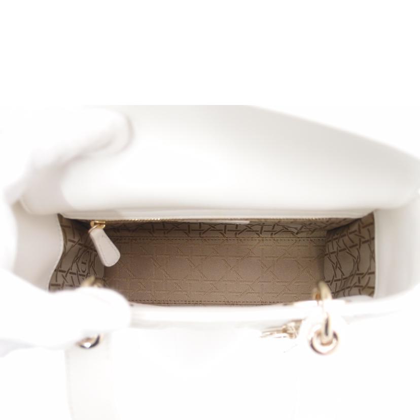 DIOR ディオール ハンドバッグ カナージュ ラムスキン レディース/レディディオール・MY ABCDIOR/ホワイト/MO538OCAL M030//04-MA-0291/SAランク/69