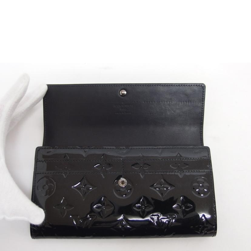 LV ルイ・ヴィトン 二つ折り長財布 旧型/ポルトフォイユ・サラ/ヴェルニ/ノワール・マニエティック/M90080//TN4***/ABランク/04