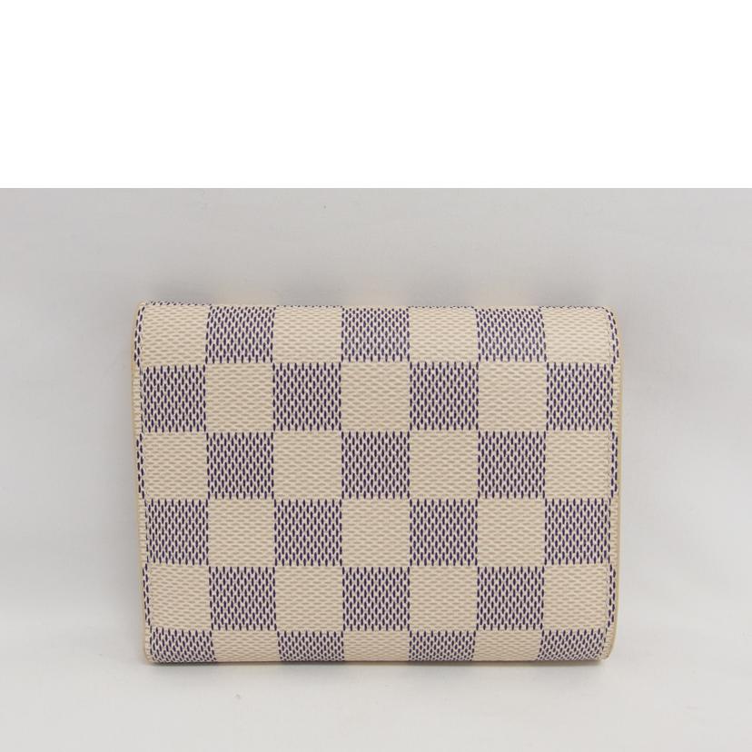 LV ルイ・ヴィトン コンパクトウォレット 三つ折り財布/ポルトフォイユ ・ヴィクトリーヌ/ダミエ/アズール/ローズバレリーヌ/N64022//ICタ**/ABランク/04