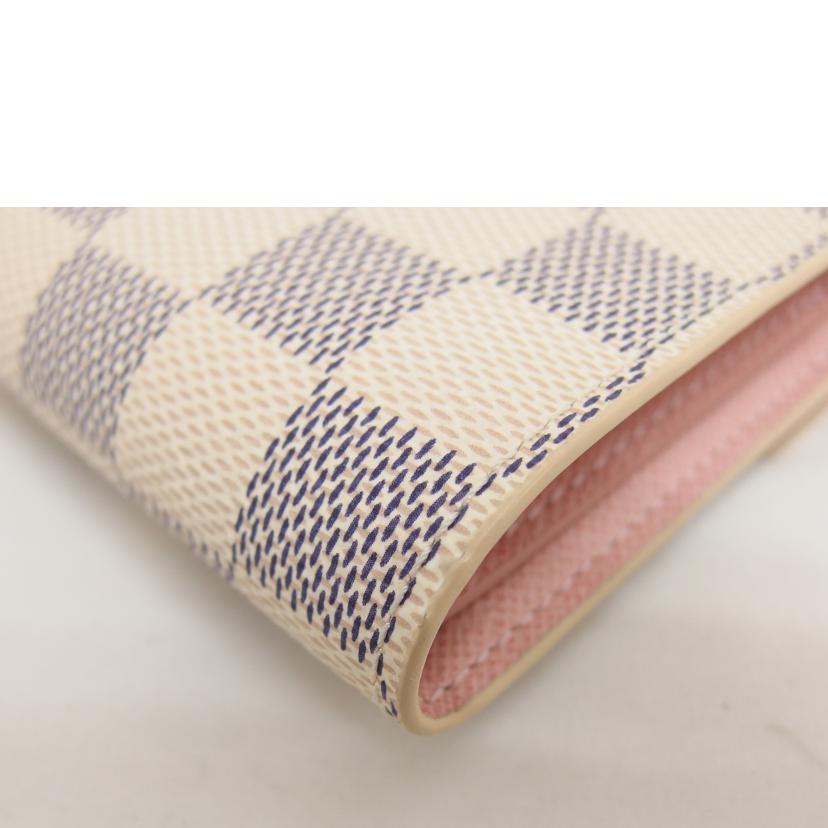LV ルイ・ヴィトン コンパクトウォレット 三つ折り財布/ポルトフォイユ ・ヴィクトリーヌ/ダミエ/アズール/ローズバレリーヌ/N64022//ICタ**/ABランク/04