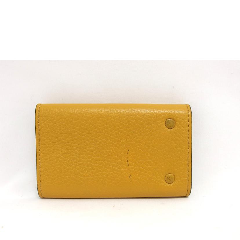CELINE セリーヌ/6連キーケース/バイカラー/イエロー×グレージュ//S・S******/Bランク/04