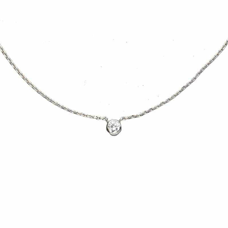 / PT900ダイヤネックレス0.22/40cm//Aランク/75