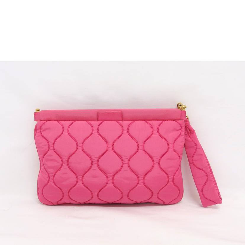 miu miu ミュウミュウ/キルティングクラッチバッグ/ピンク/5N1851//194/Bランク/04