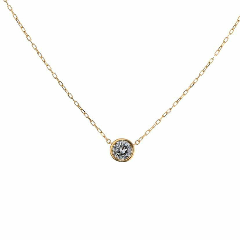 / K18ダイヤネックレス0.41ct//Aランク/75
