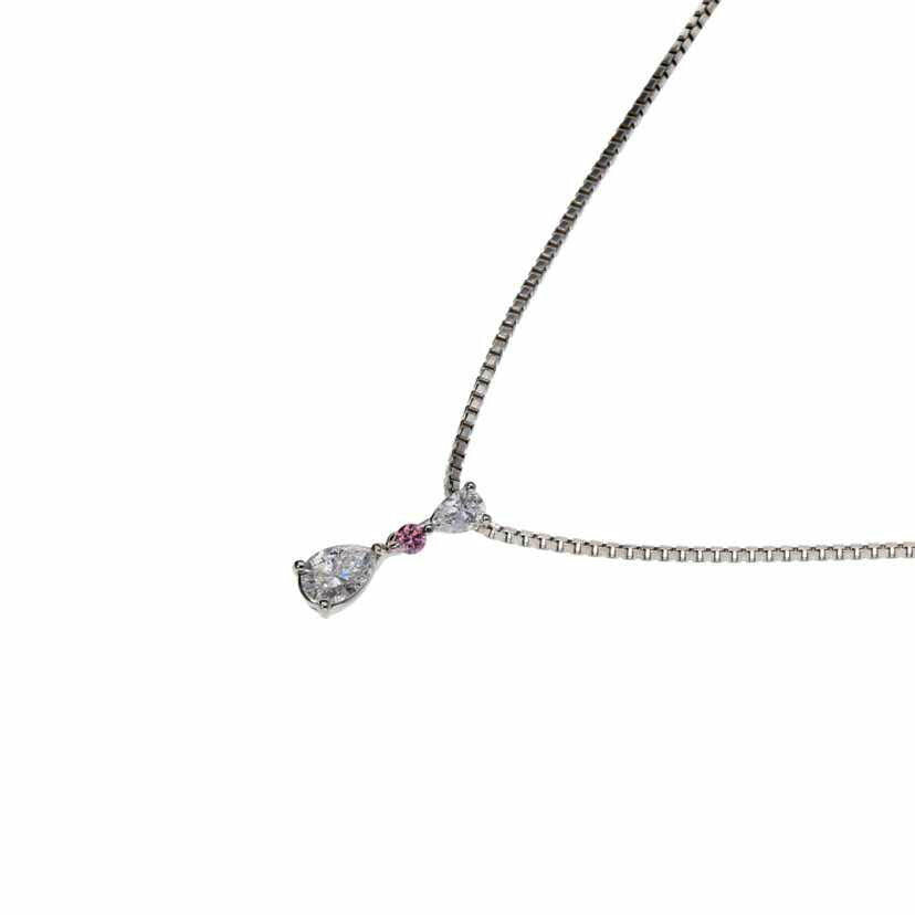 / PT900/850ダイヤネックレス0.300/0.14ct//Aランク/75