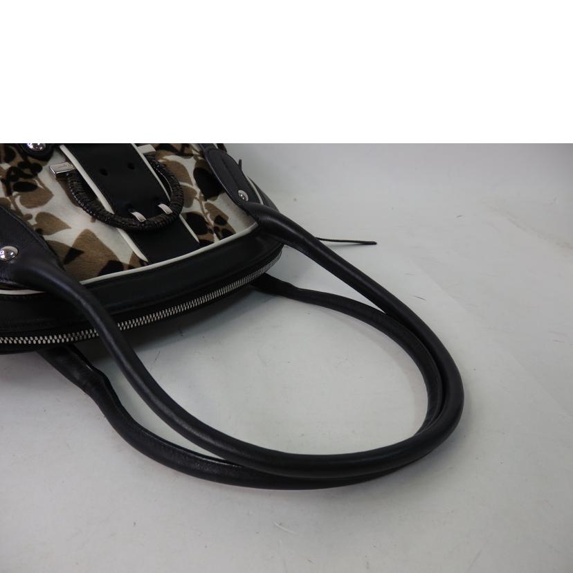 Salvatore Ferragamo サルバトーレ フェラガモ/ハラコレザーハンドバッグ/AQ-21//681*/ABランク/84