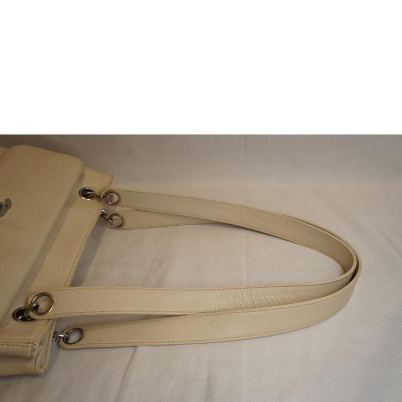 CHANEL シャネル/Wフェイスキャビアスキンロングトートオフホワイト//4705542/ABランク/92