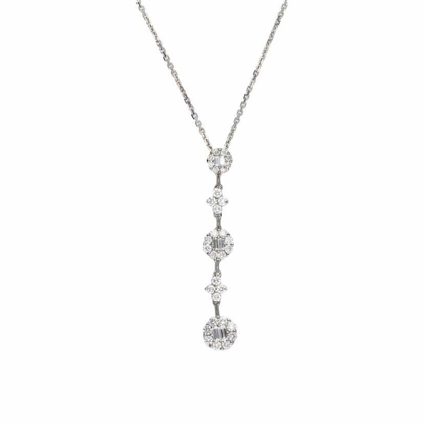 / K18ダイヤネックレス0.77ct//Aランク/75
