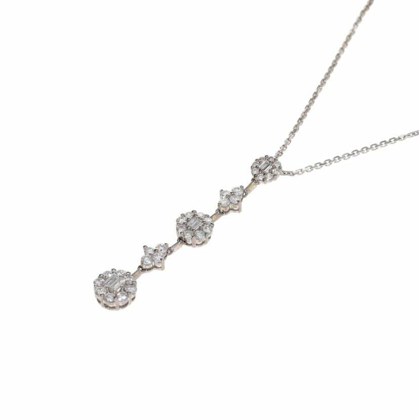 / K18ダイヤネックレス0.77ct//Aランク/75