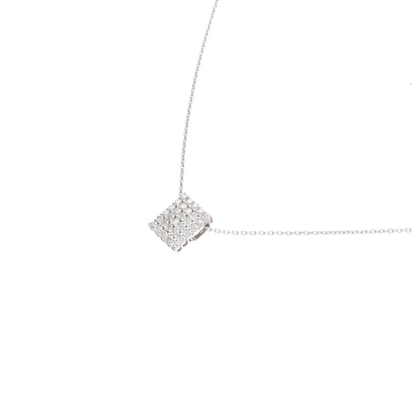 / K18WGダイヤネックレス0.80ct//Aランク/75