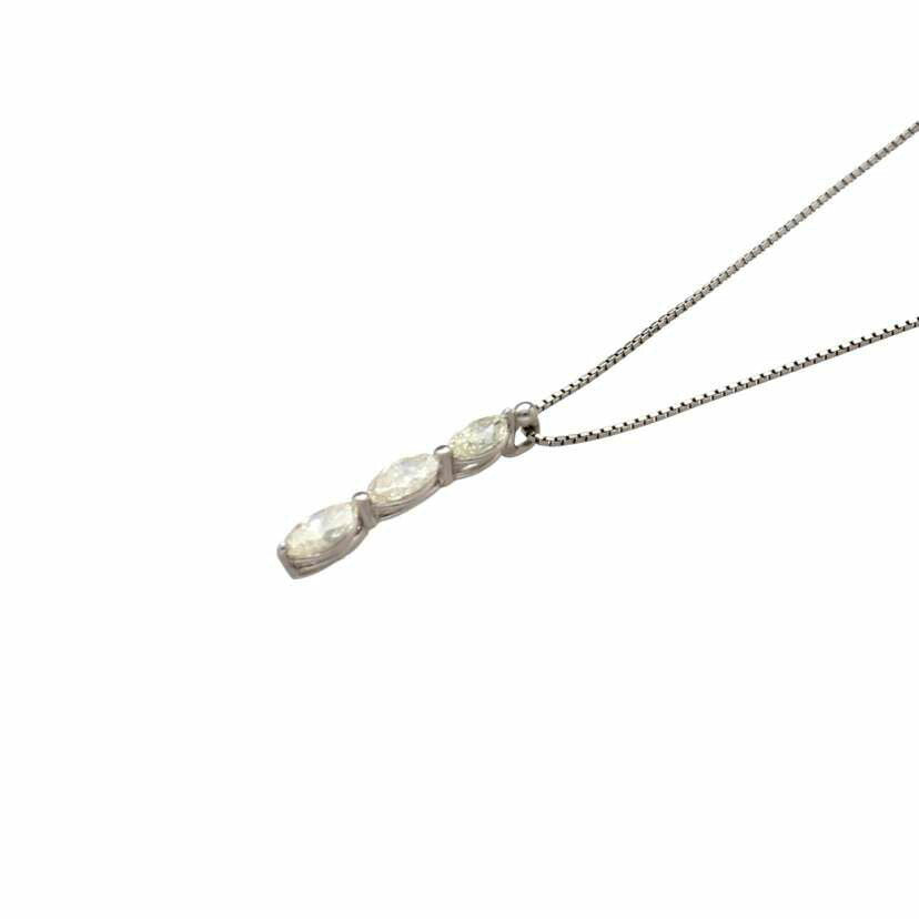 / PT900/850ダイヤネックレス1.07ct//Aランク/75