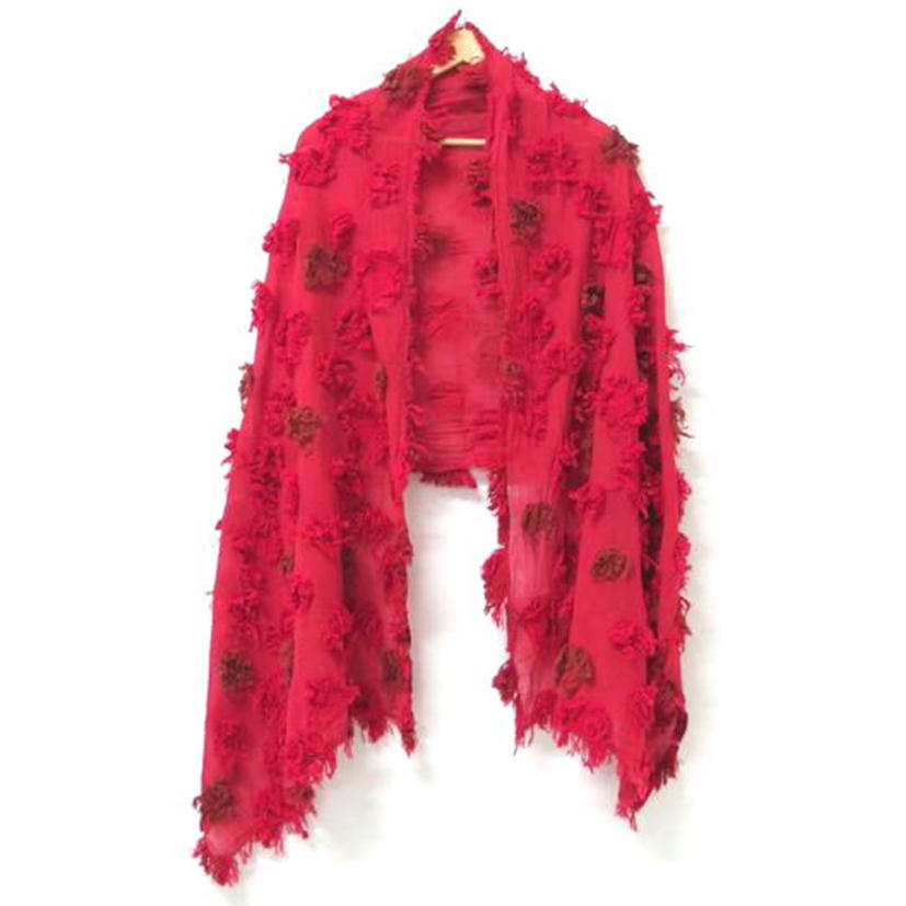 Y's/Y's ストール ドッド柄 レッド /YE-L03-197//Bランク/83