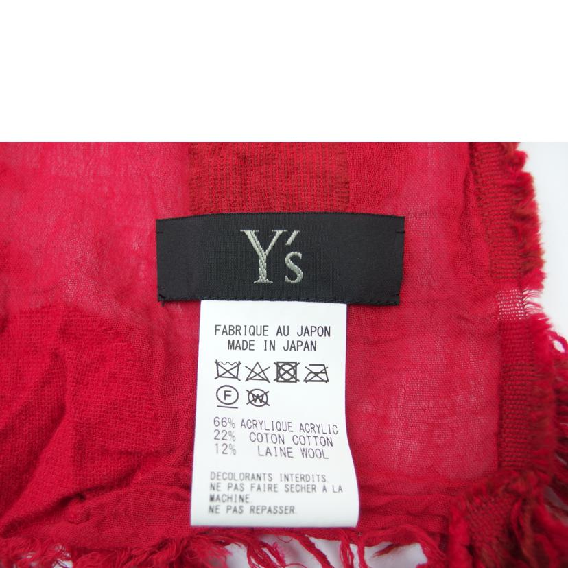 Y's/Y's ストール ドッド柄 レッド /YE-L03-197//Bランク/83