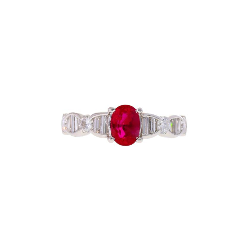 /◎ PT900ルビーダイヤリング1.009/D0.61ct//Aランク/75