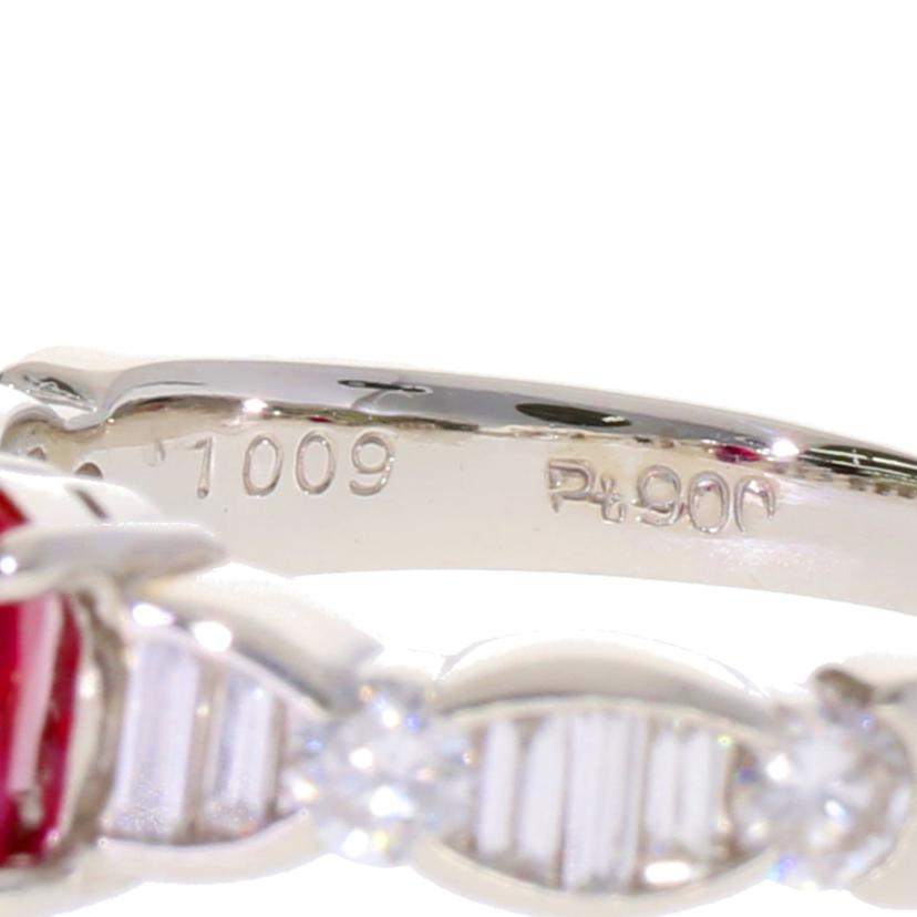 /◎ PT900ルビーダイヤリング1.009/D0.61ct//Aランク/75