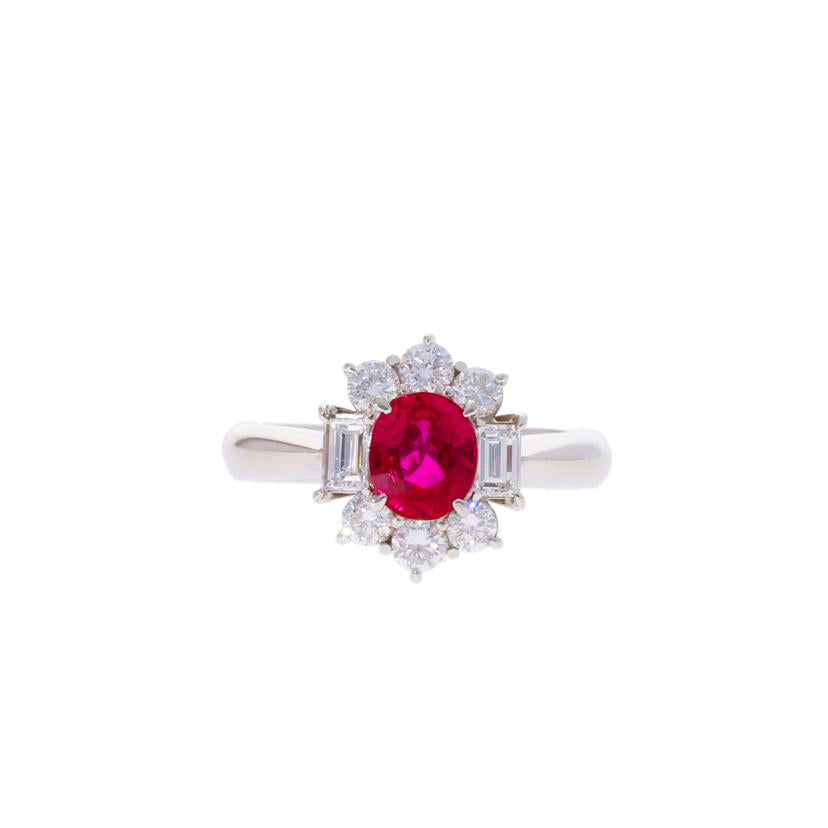 / ◎PT900ルビーダイヤリング1.17/D0.74ct//Aランク/75