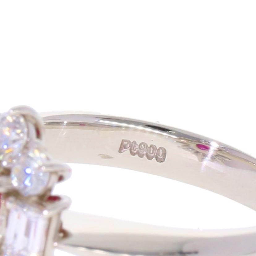 / ◎PT900ルビーダイヤリング1.17/D0.74ct//Aランク/75