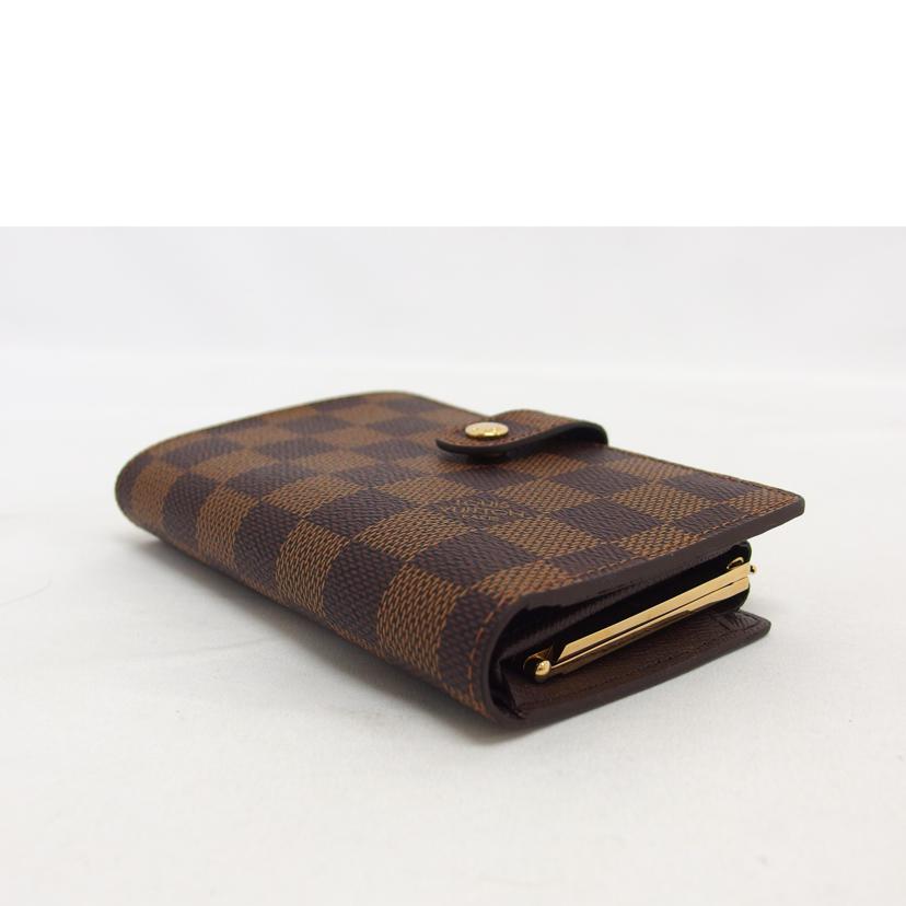 LV ルイ・ヴィトン 二つ折り財布 がま口 /ポルトフォイユ・ヴィエノワ/ダミエ/エベヌ/N61674//MI4***/Aランク/04