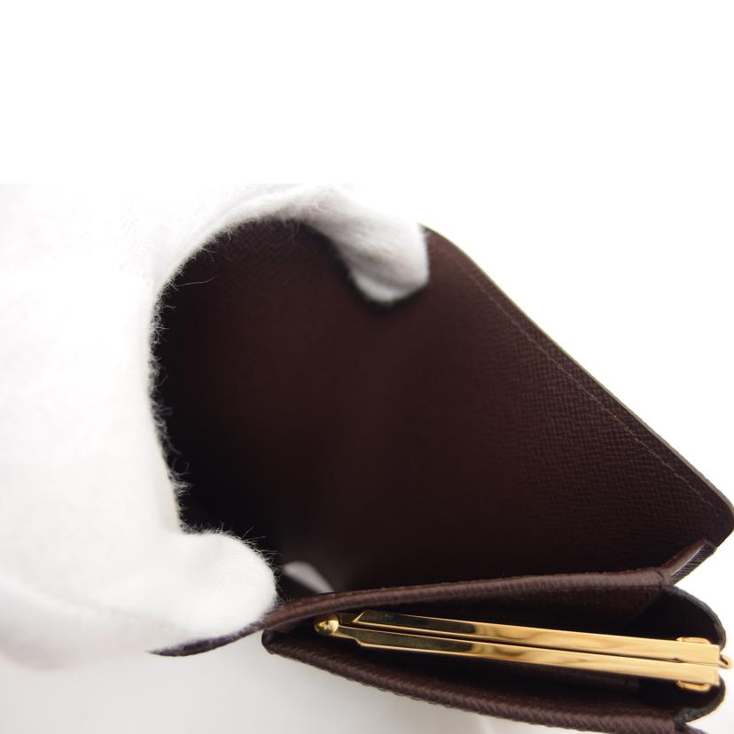 LV ルイ・ヴィトン 二つ折り財布 がま口 /ポルトフォイユ・ヴィエノワ/ダミエ/エベヌ/N61674//MI4***/Aランク/04