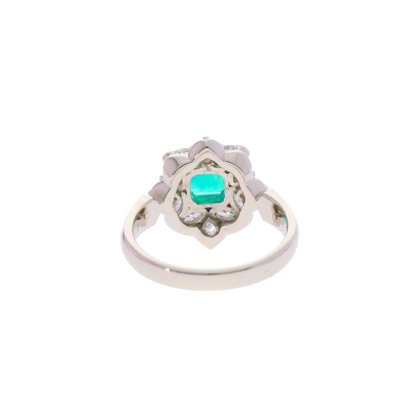 / ◎PT900エメラルドダイヤリング0.90/D0.88ct//Aランク/75