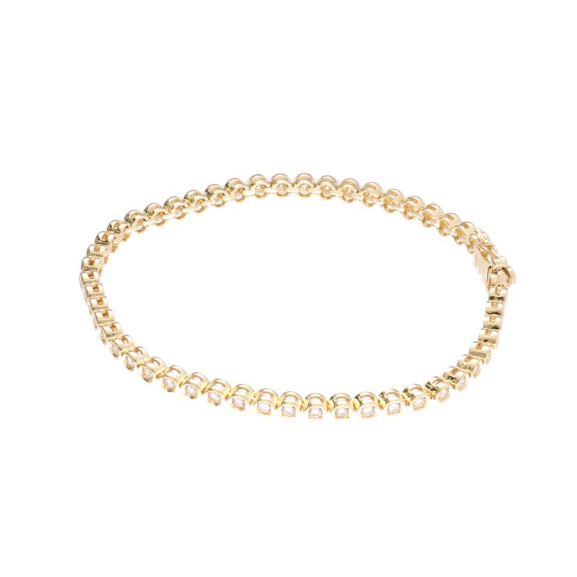 /◎ K18ダイヤブレスレット1.00ct//Aランク/75