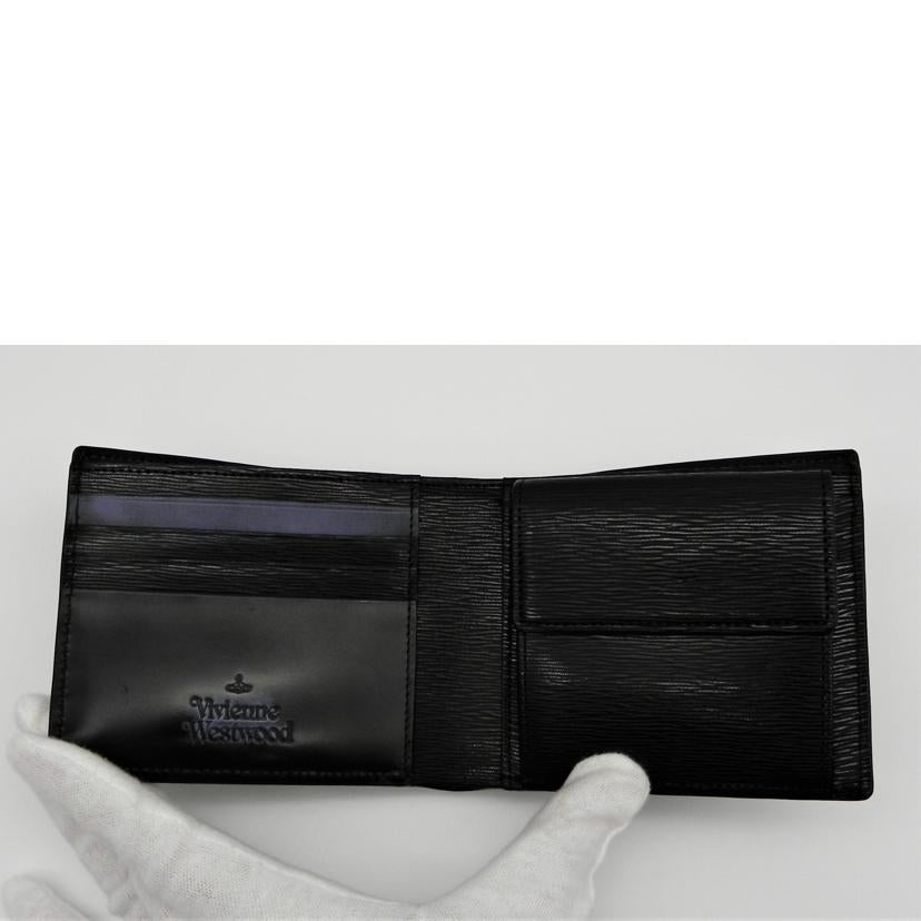 V.Westwood ヴィヴィアンウエストウッド/レザー二つ折り財布/ブラック//SAランク/81