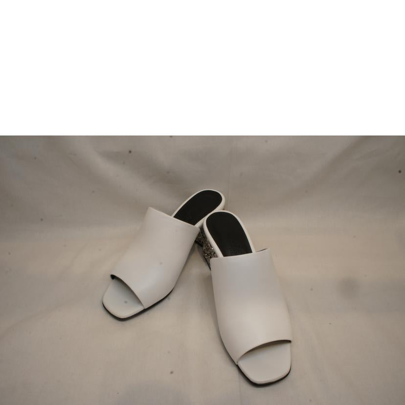 HERMES エルメス/グロッシージュエルヒールサンダルホワイト//Sランク/92