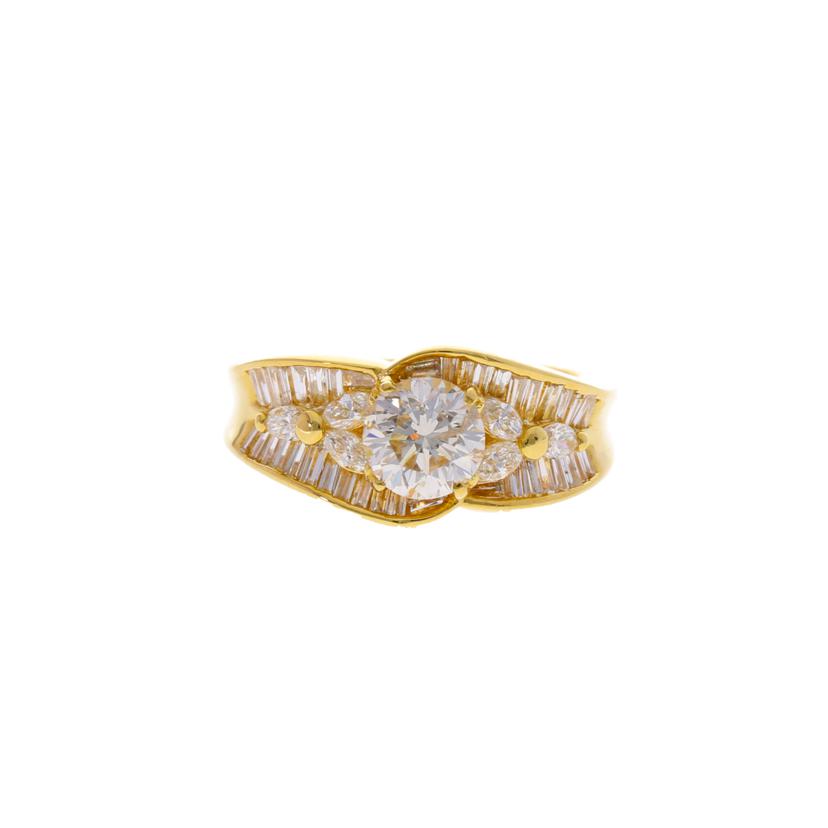 /◎ K18ダイヤリング1.046/0.83ct//Aランク/75