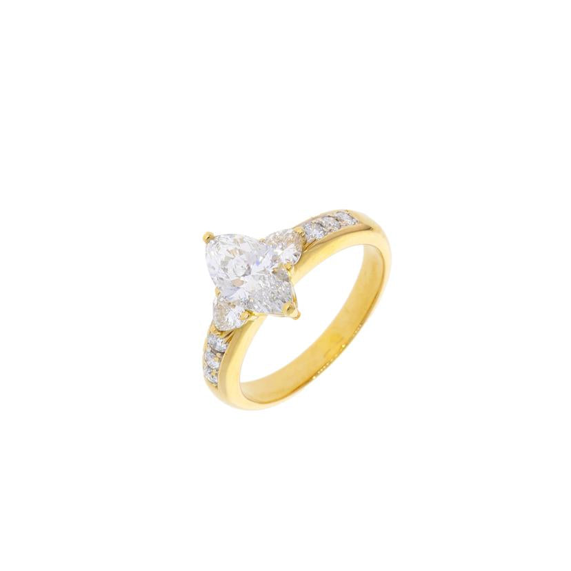 / ◎K18ダイヤリング1.081/0.283/0.15ct//Aランク/75