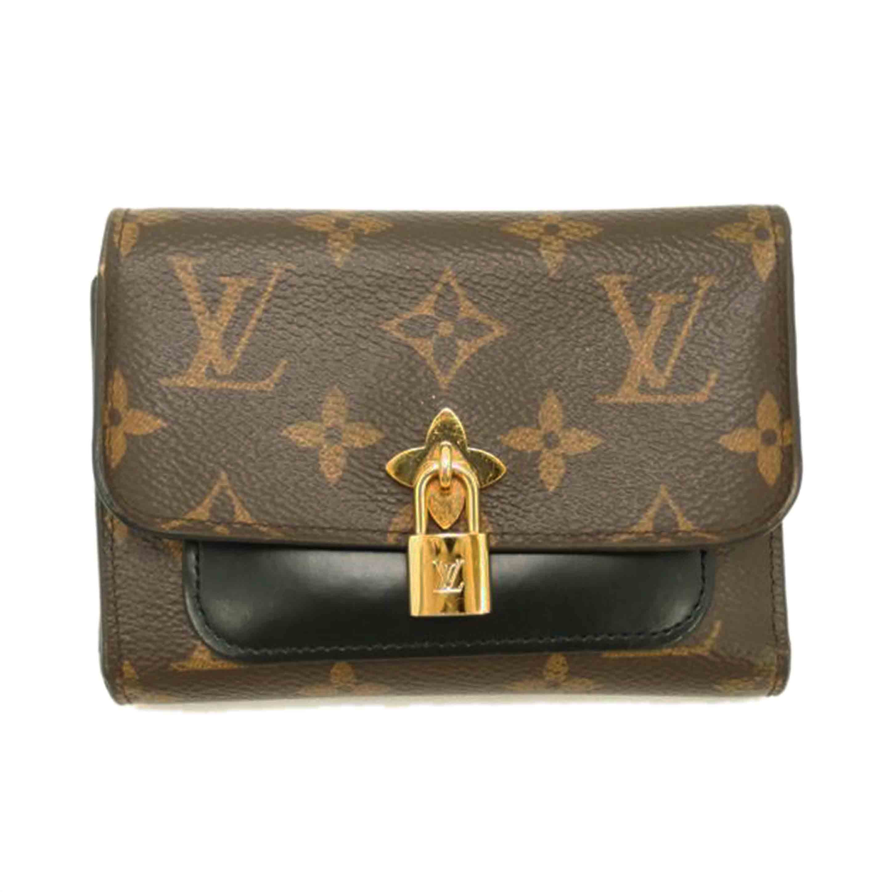 ＬＯＵＩＳ ＶＵＩＴＴＯＮ ルイヴィトン 三つ折り財布 黒 茶 ブラウン レディース パドロックチャーム /ブランドバッグ・小物｜WonderREX-ONLINE  公式通販サイト