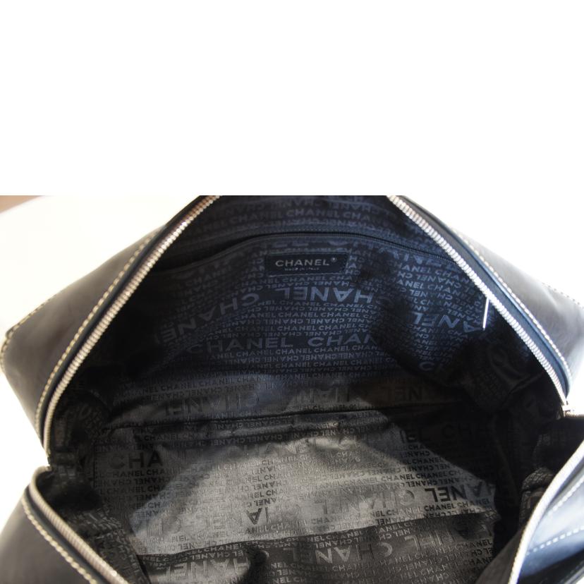 CHANEL シャネル/編込ボストントートラムレザーブラック//9834955/ABランク/92
