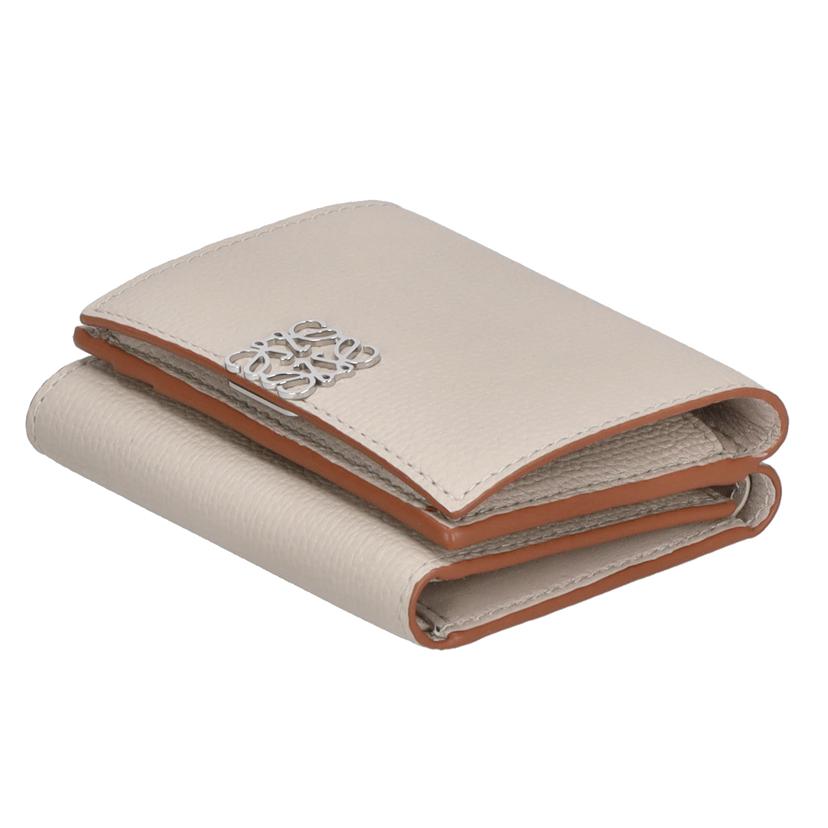 LOEWE ロエべ コンパクト財布 レザー財布 ブランド財布/ロエベ アナグラムレザー三つ折り財布/C821TR2X02//SAランク/75