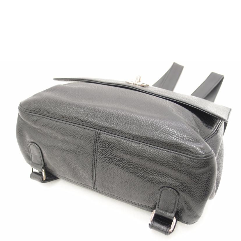 CHANEL シャネル バックパック リュックサック 黒 シルバー金具 レディース レザー/キャビアスキンリュック/ブラック//596****/Aランク/69