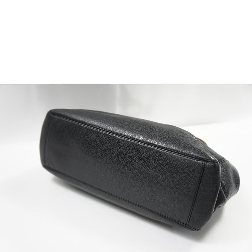CHANEL シャネル/ココマークキャビアスキンウッドハンドルトート//5985557/ABランク/75