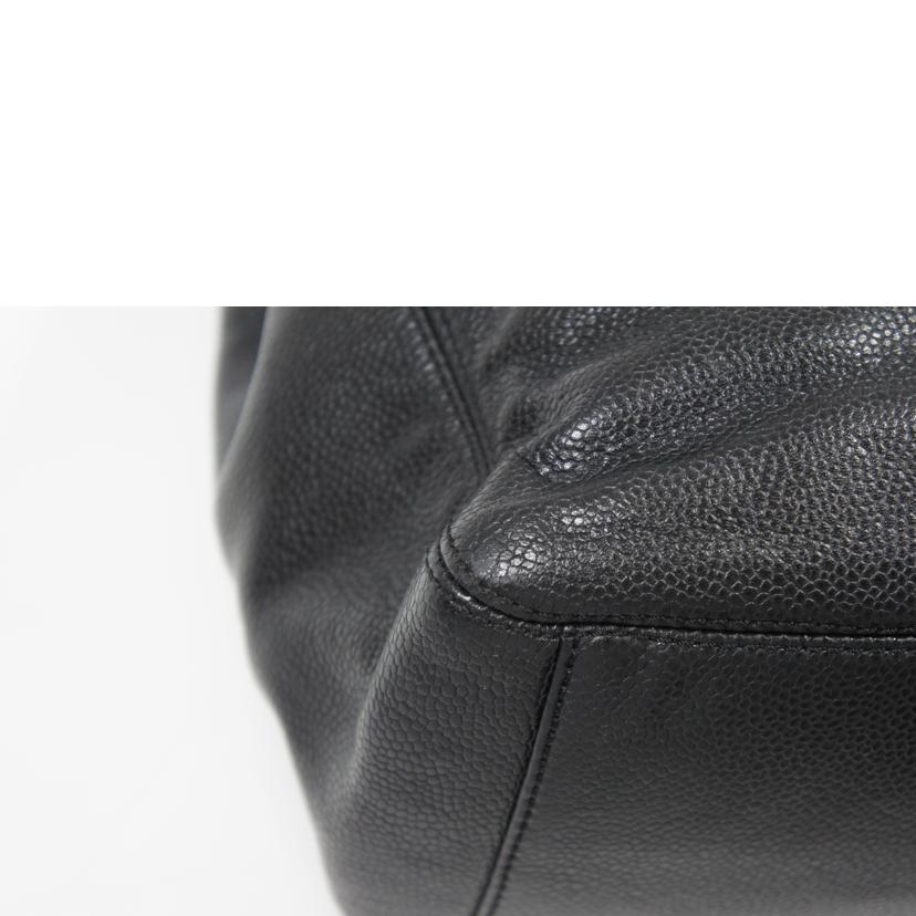 CHANEL シャネル/ココマークキャビアスキンウッドハンドルトート//5985557/ABランク/75