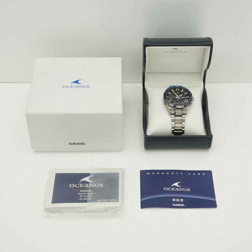 CASIO カシオ CASIO オシアナス GPS電波ソーラー×Blutooth ブルー×ブラック/オシアナス/GPS電波ソーラー×Bluetooth/OCW-G2000G-1AJF//201*****/SAランク/37