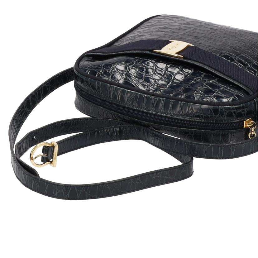 Ferragamo フェラガモ/ヴァラ/クロコ型押し/ショルダーバッグ/BA-216677//BCランク/75