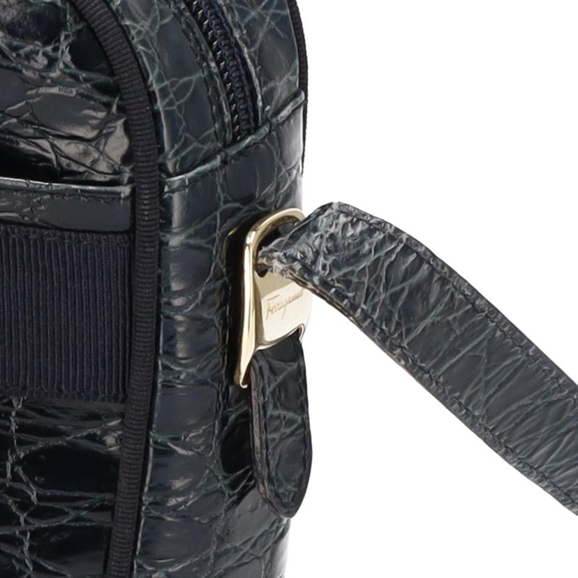 Ferragamo フェラガモ/ヴァラ/クロコ型押し/ショルダーバッグ/BA-216677//BCランク/75