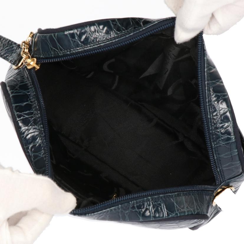 Ferragamo フェラガモ/ヴァラ/クロコ型押し/ショルダーバッグ/BA-216677//BCランク/75