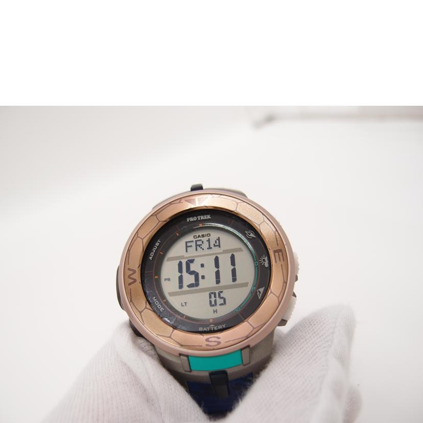 CASIO カシオ トリプルセンサーVer.3 タフソーラー デジタル クオ-ツ/PRO TREK/日本自然保護協会コラボモデル/PRG-330CC//202A029J/Aランク/69