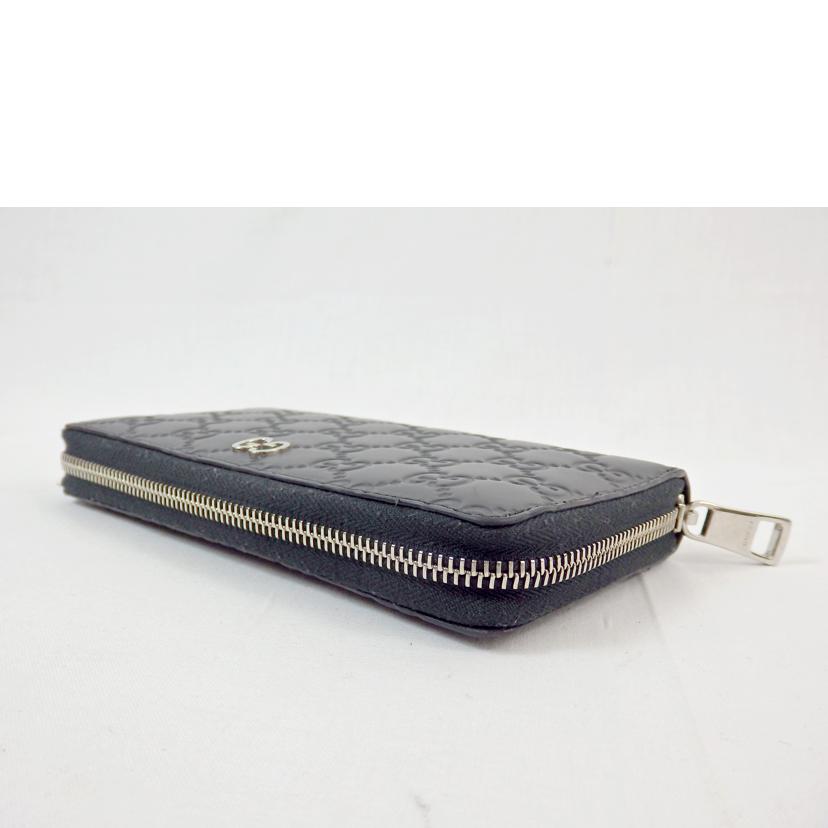 GUCCI グッチ/ラウンドジップ長財布/GGロゴ/レザー/ブラック/473928//ABランク/72