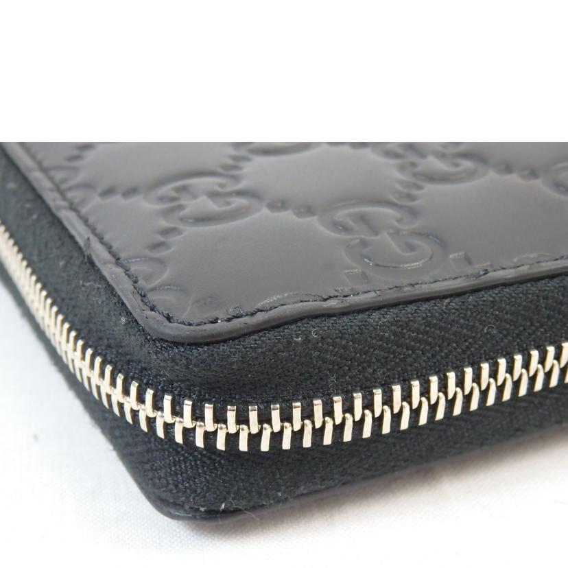 GUCCI グッチ/ラウンドジップ長財布/GGロゴ/レザー/ブラック/473928//ABランク/72